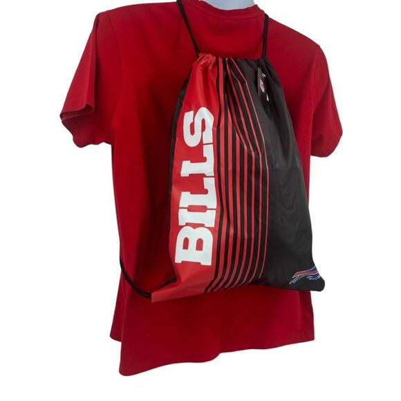 Buffalo Bills NFL Team Stripe Drawstring Sports Bag - Picture 3 of 10